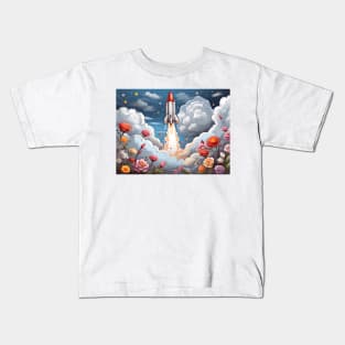 Coloring the Rocket's Ascent (145) Kids T-Shirt